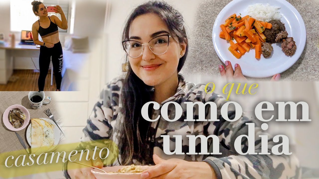 O QUE COMO EM UM DIA✨🍳 (dieta nova para o casamento)