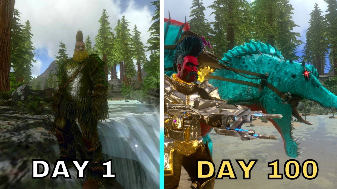 SURVIVING 100 DAYS IN RED WOOD HARDCORE| ARK MOBILE - EP4 S4