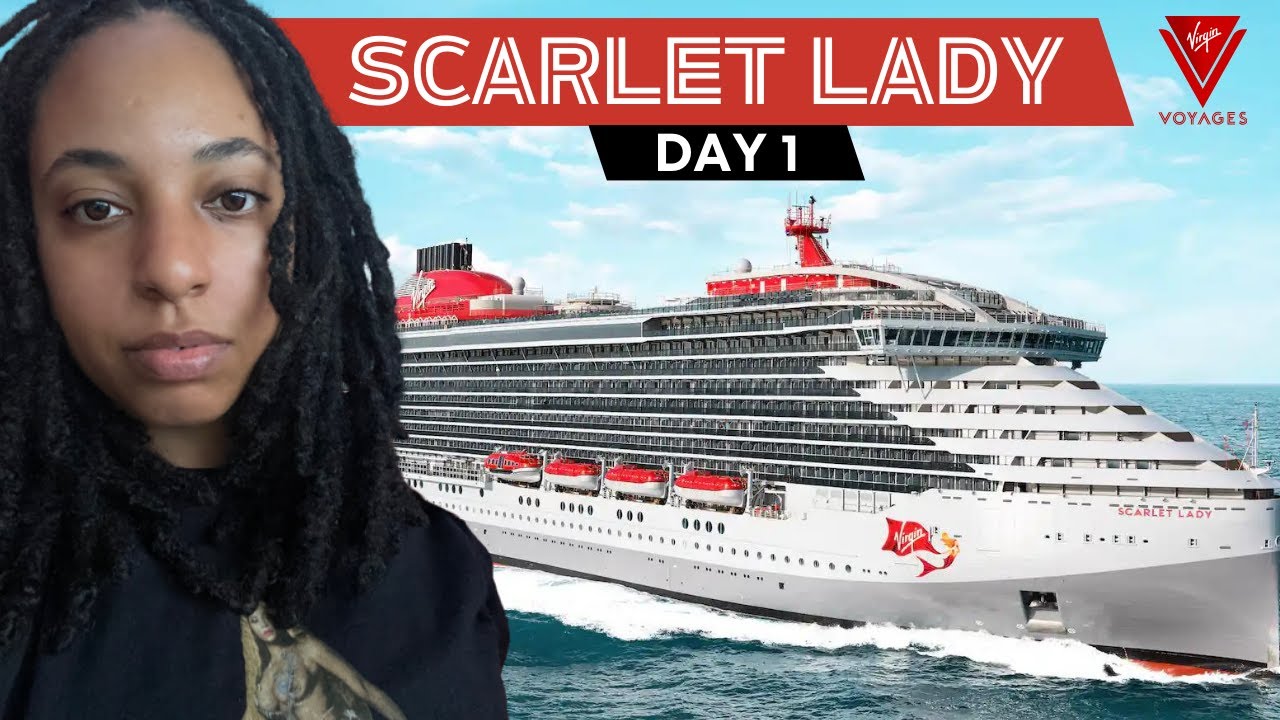 Virgin Voyages Scarlet Lady | Fire & Sunset Soirées Day 1 | Embarkation + Champagne Wasted + Gunbae