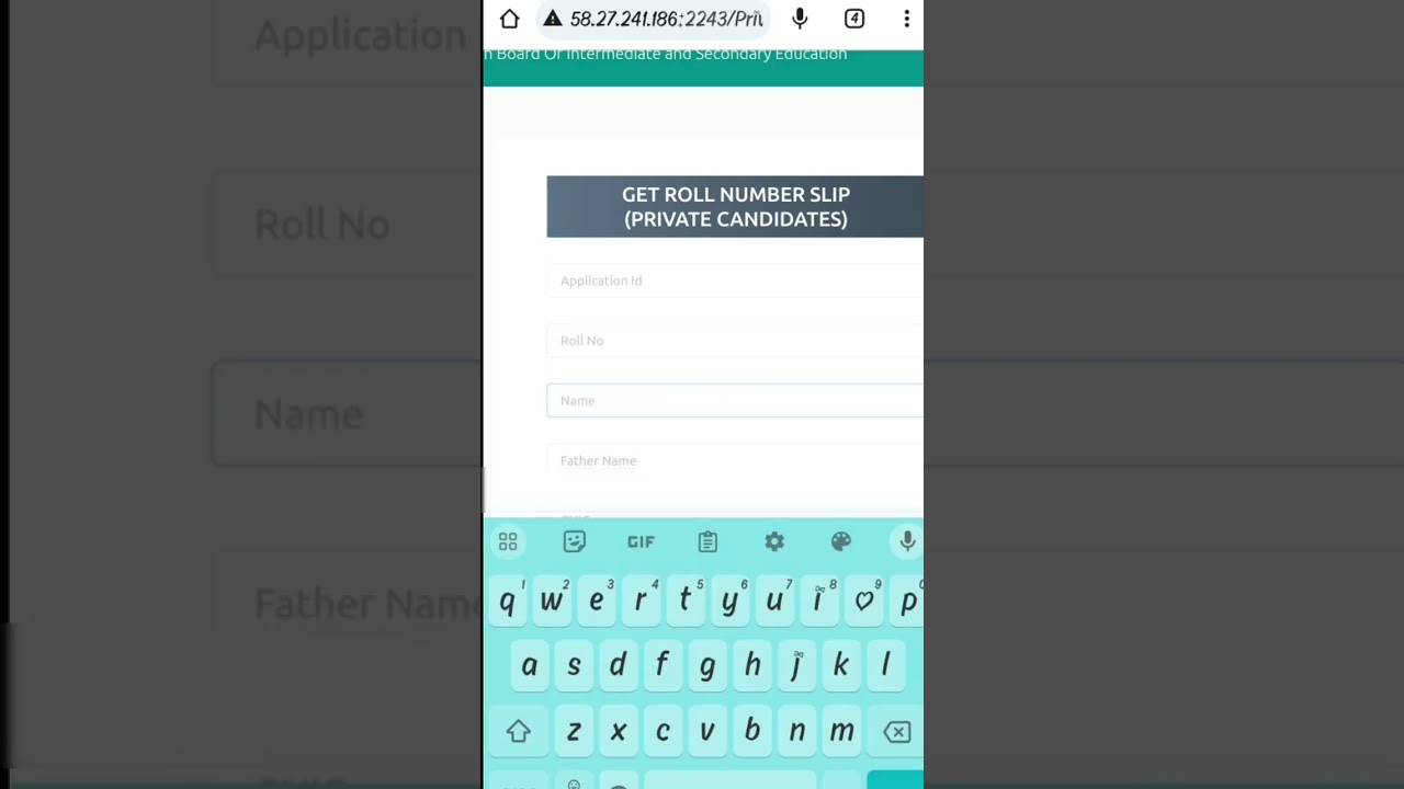FA/ FSC roll number slip check in your phone