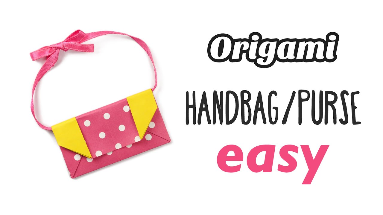 Easy Origami Handbag / Purse Tutorial - DIY - Paper Kawaii