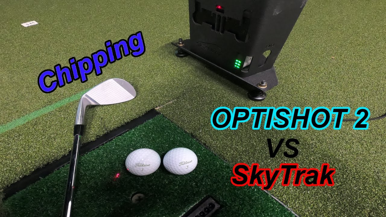 SkyTrak Golf simulator VS Optishot2 simulator! CHIPPING, are the ball flights close!??? 3&1 Golf