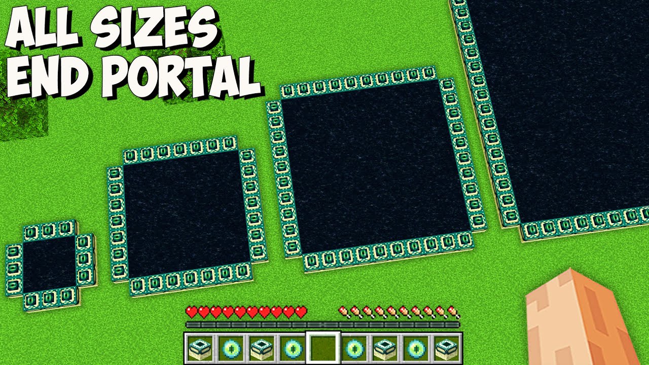 I found ALL SIZES END PORTAL in Minecraft! This is SECRET END PORTAL of ALL SIZES!