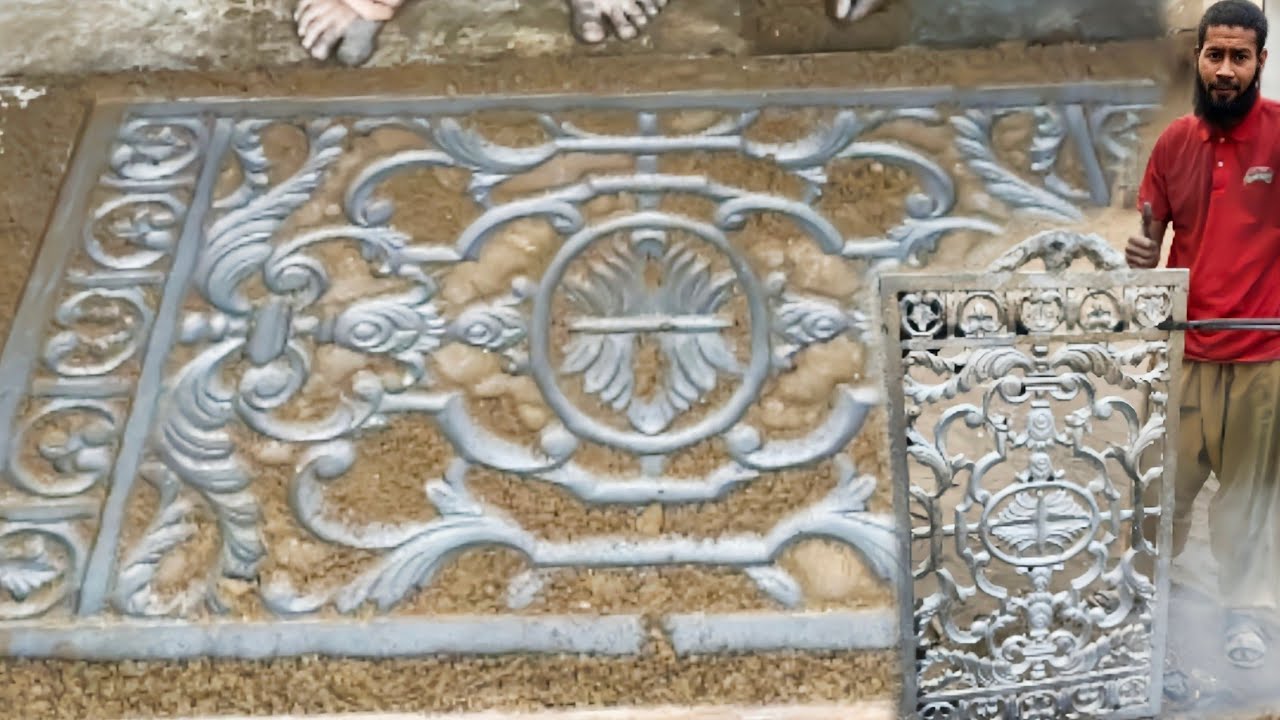Aluminum Wall Art: Masterpiece Created Through Sand Casting | Skilled Artisan at Work