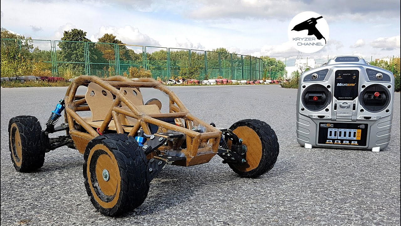 Как сделать машинку багги из картона на радиоуправлении? / How to make  car on a radio control?