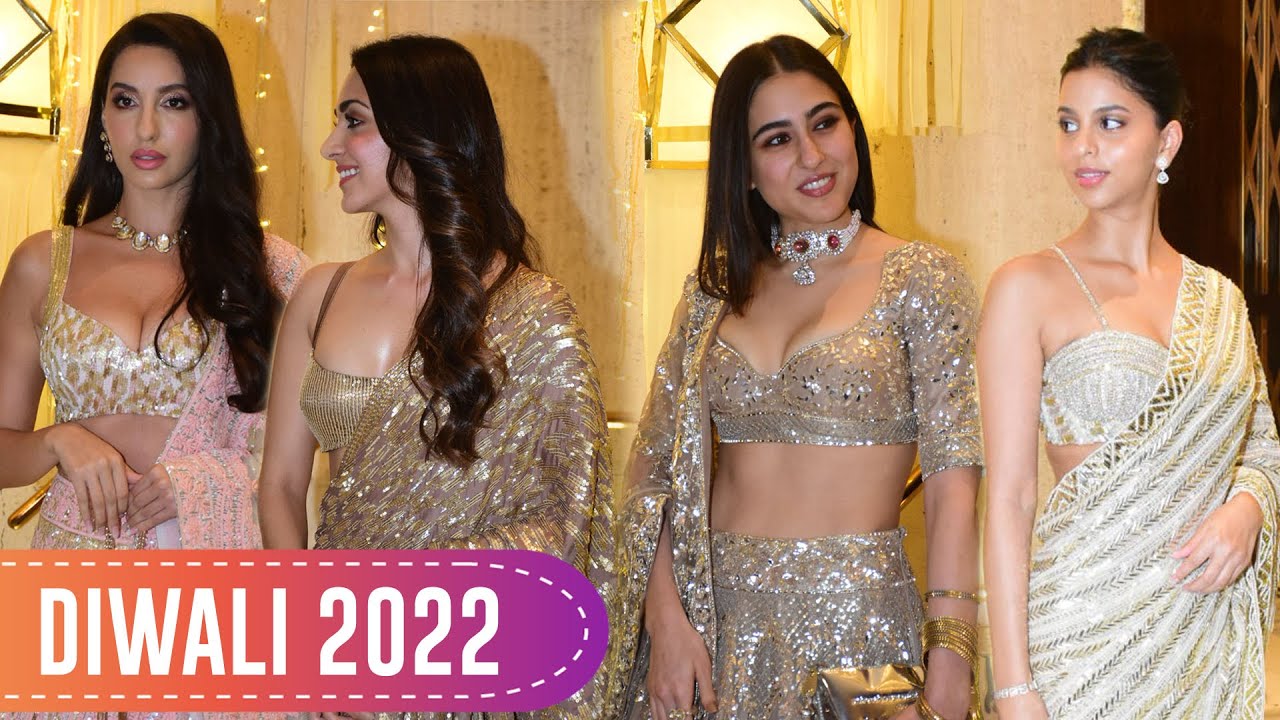 Manish Malhotra Diwali Party 2022 | Kiara Advani | Suhana Khan | Nora Fatehi | Sara Ali Khan