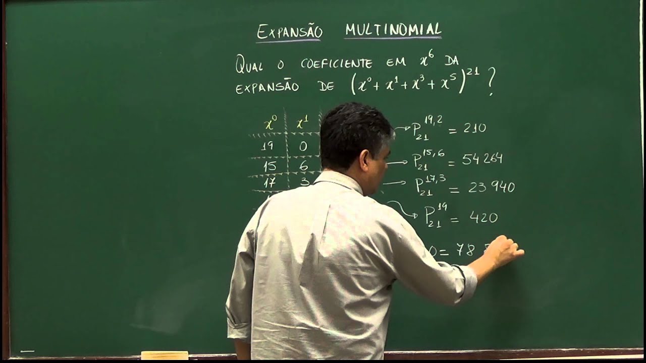 Análise Combinatória – Expansão Multinomial, Aula 3 - Aula 68