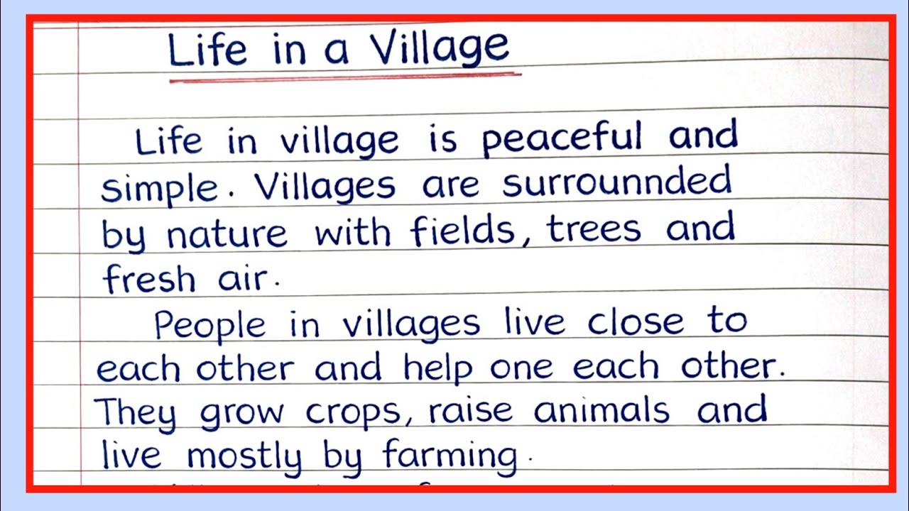 life in a village essay in english || Essay on Village life in english 