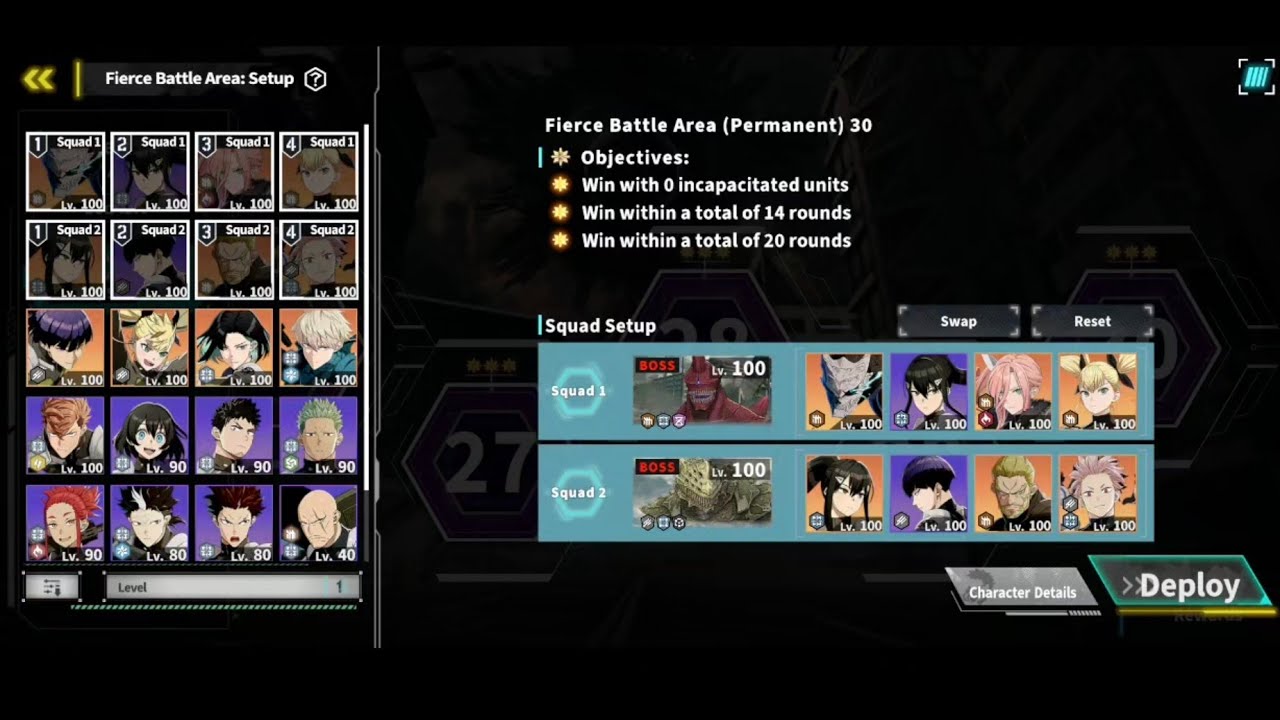 Fierce Battle Area (Permanent) 30 3⭐ Cleared #kaijuno8thegame 