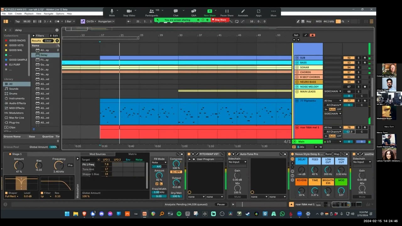 Mr. Bill uses Ableton Live 12's Roar