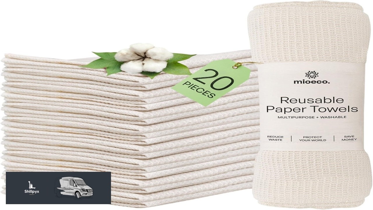 20 Pack Reusable Kitchen Paper Towels Organic Dish Cloths