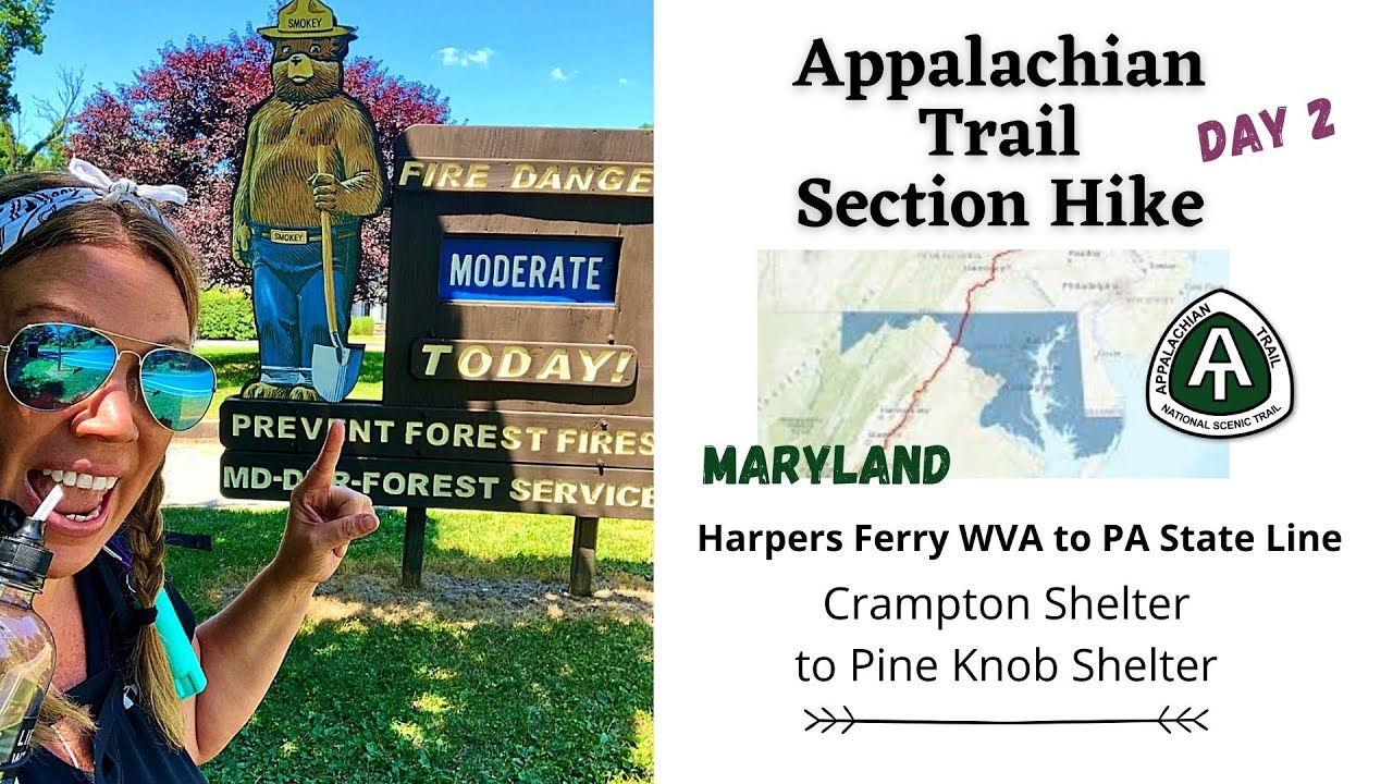SOLO 40 mile Appalachian Trail Section Hike - MARYLAND Part 2 - Harpers Ferry WVA to Mason Dixon PA
