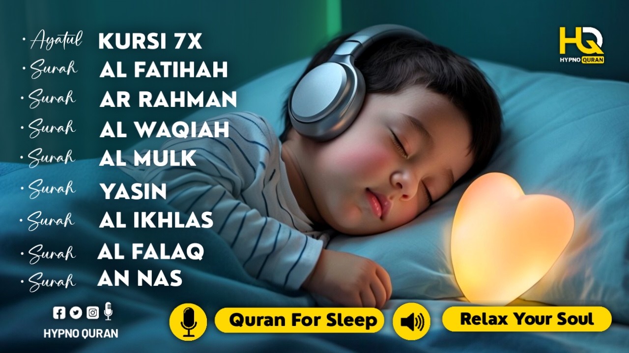 Quran recitation in a peaceful voice ✦ Alfatiha, Yasin, AlWaqiah, Arrahman, AlMulk ✦ M Hejazi