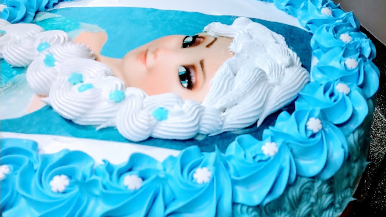 Pastel de Frozen en Tres Leches con Hoja de azucar