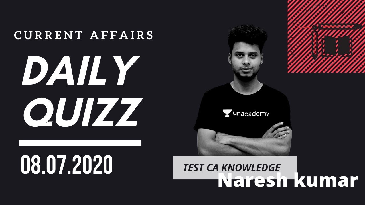 Daily CA Quiz| Test Your CA Knowledge| 08-07-2020 |Mr.Naresh kumar