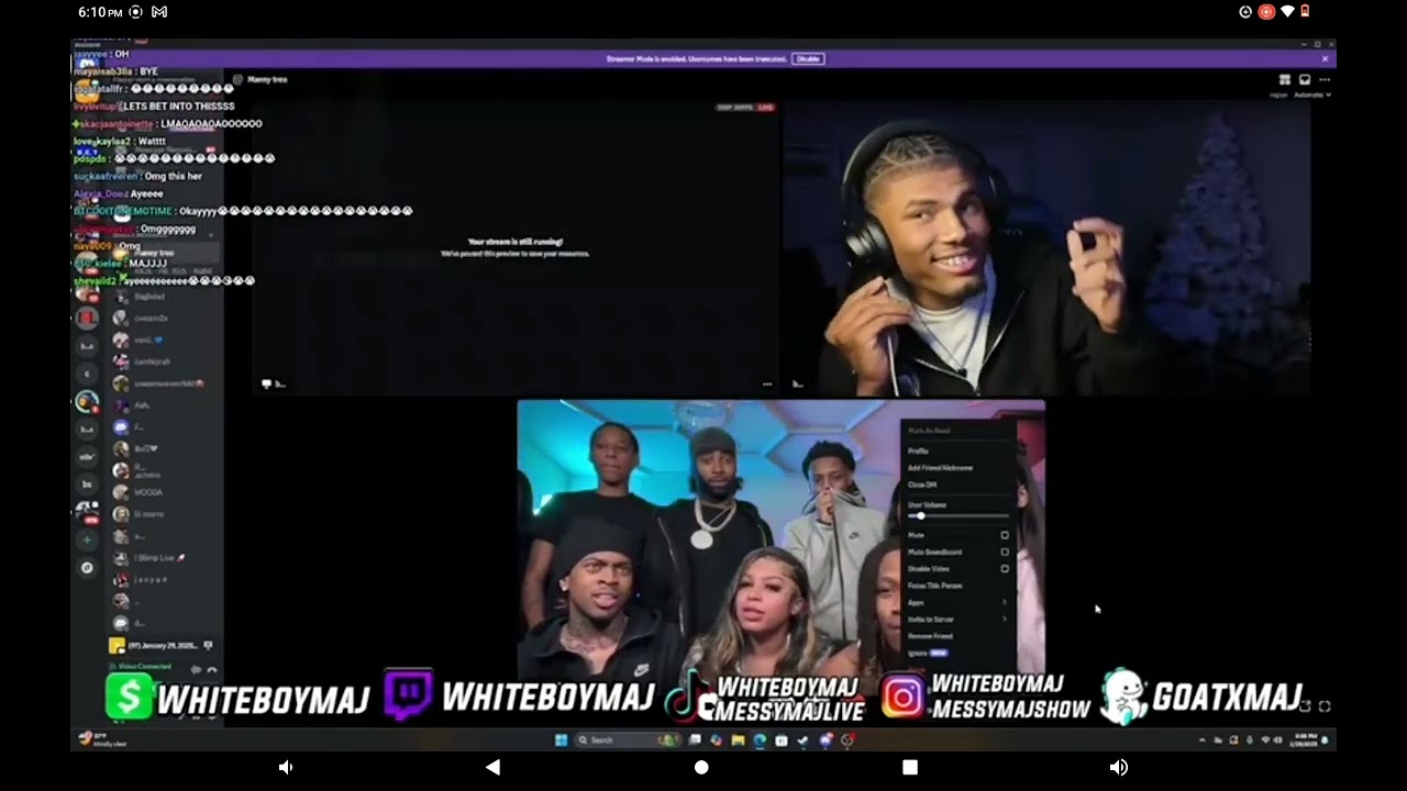 influencer city reaction to messy maj diss track
