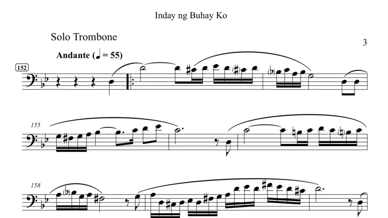 Inday ng Buhay Ko Solo for Trombone