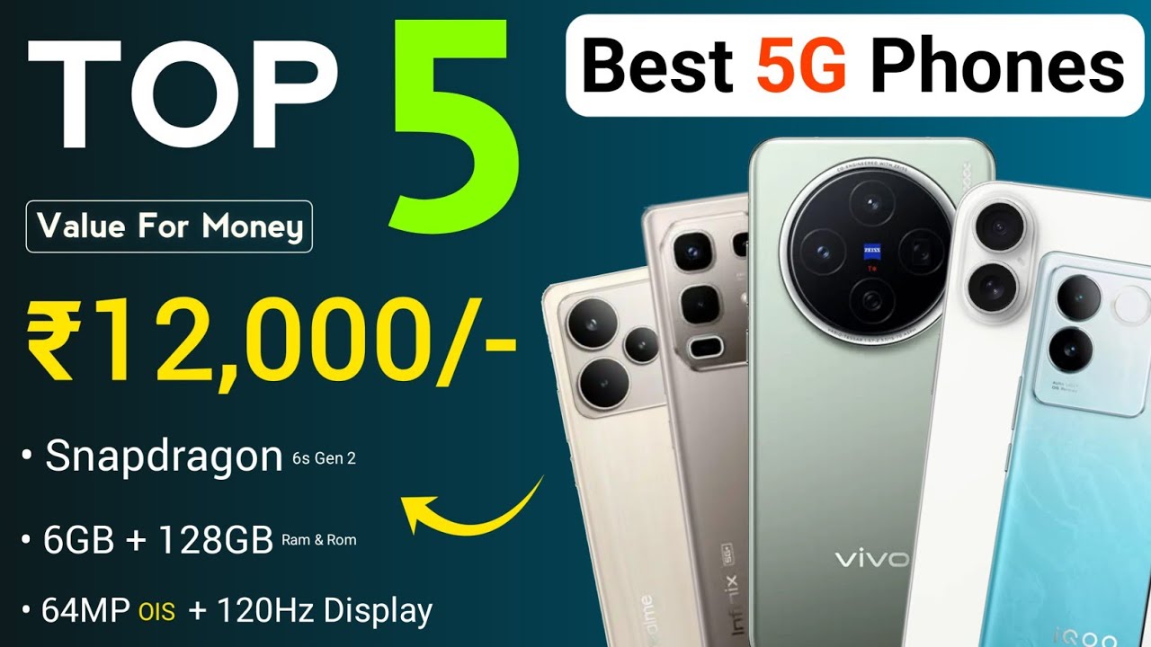 8GB+256GB | Top 5 Best 5G Phones Under 12000 in November 2025 | 5G Mobiles Under 12k | Sony OIS 📸