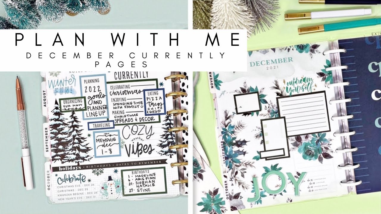 PLAN WITH ME | DECEMBER CURRENTLY PAGES | THE HAPPY PLANNER