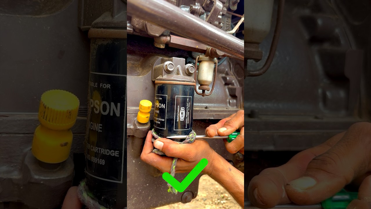 🚜 Tractor Oil Filter kholne Ka Tarika . #tractor #tractorvideo #tractortricks #tricks #ytshorts