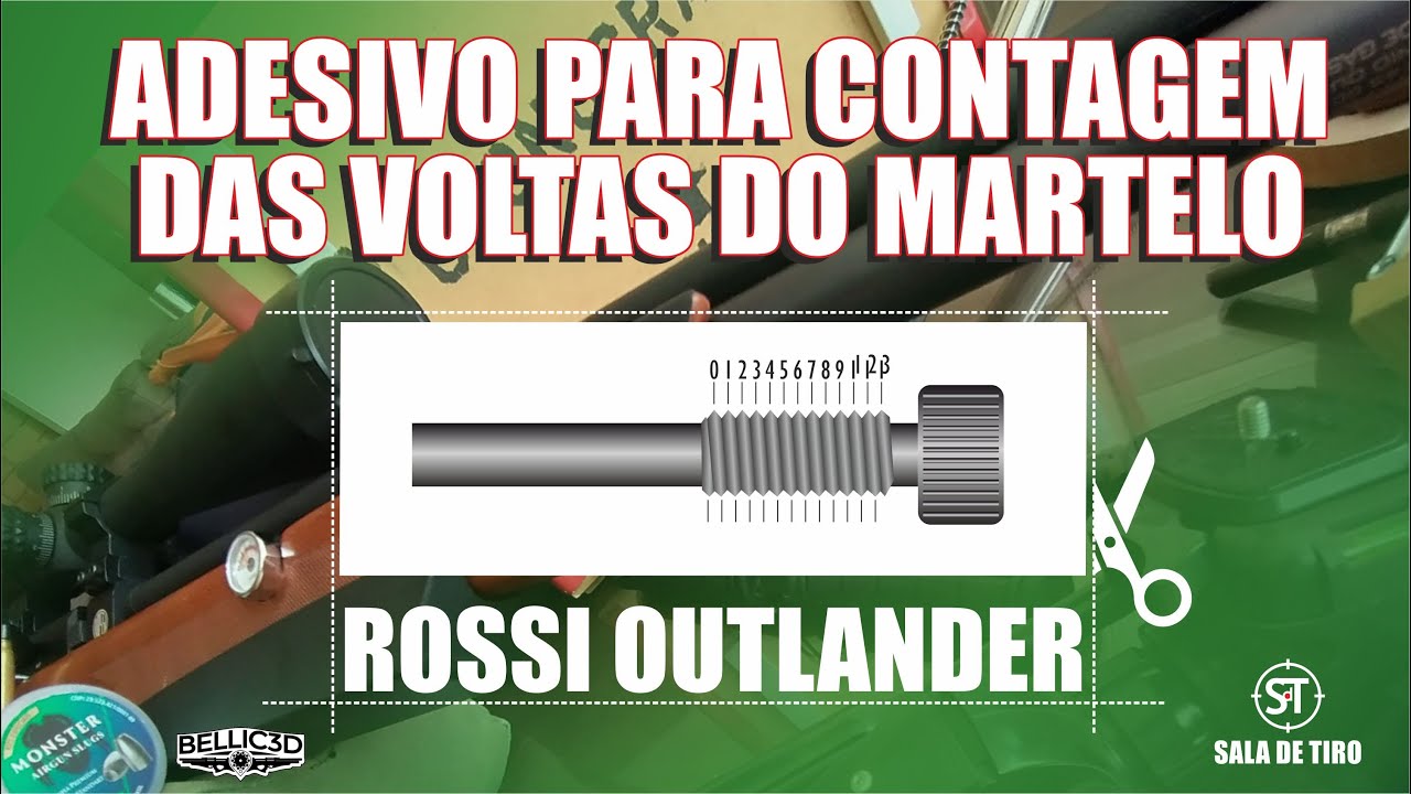 Rossi OUTLANDER - Adesivo para graduação da regulagem da mola do martelo.