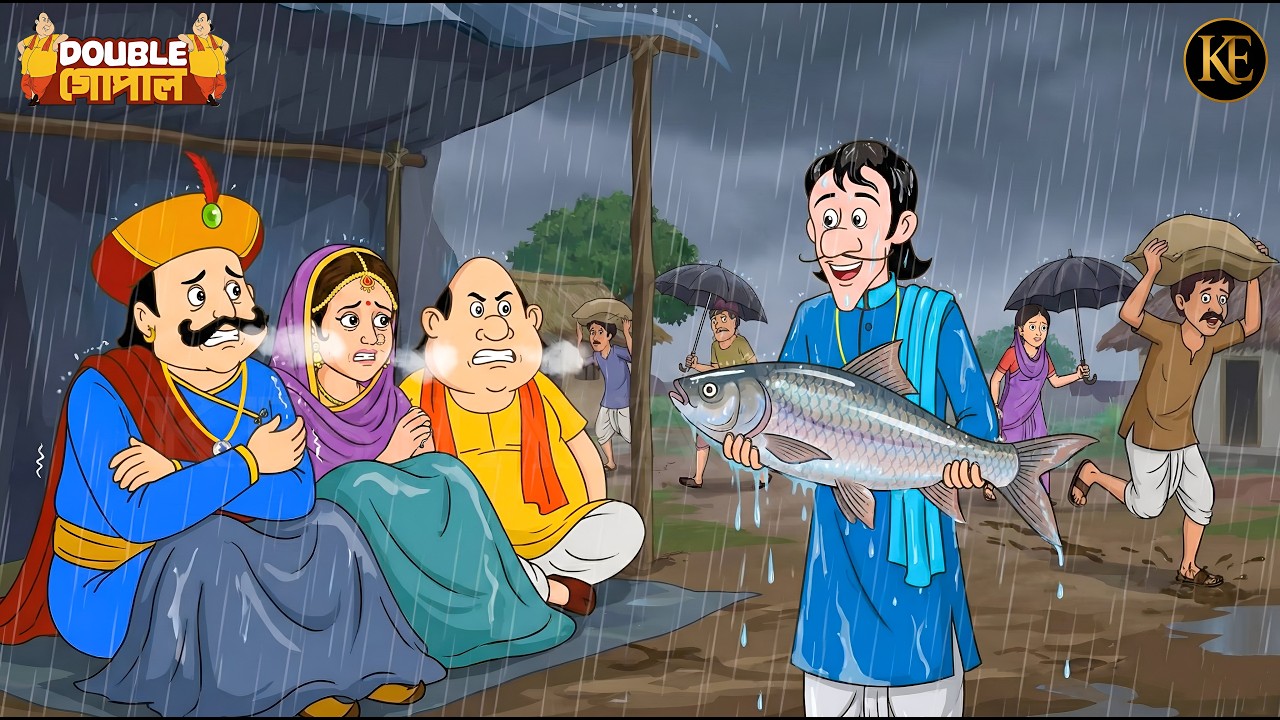 বৃষ্টির তাণ্ডবে রাজা–রানি কাঁপছে!  ঠিক তখনই মন্ত্রী আনল বিশাল মাছ || Gopal Bhar || New Episode 2026