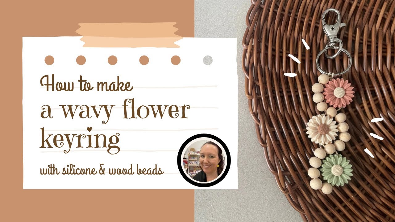 Silicone and Wood Bead Keyring Tutorial 