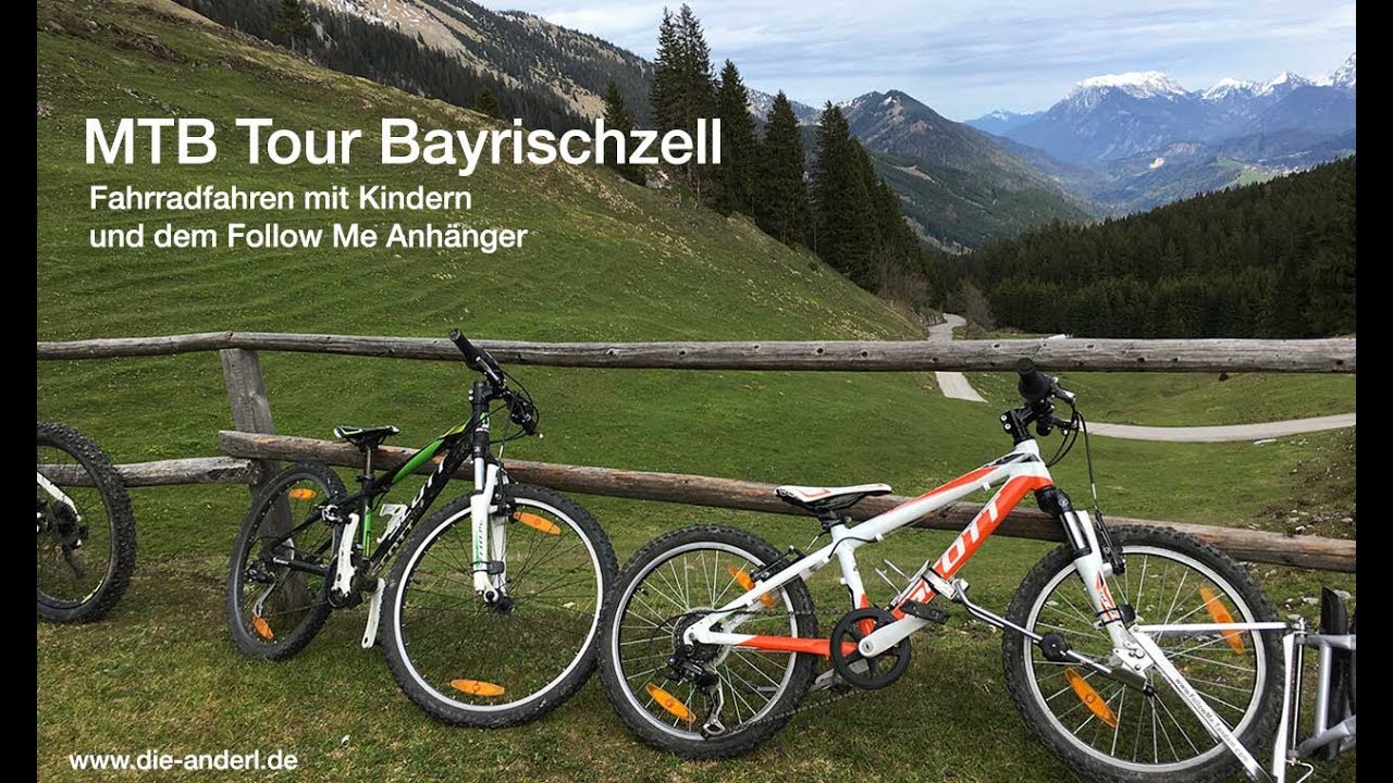 Unsere Familienradtour Bayrischzell mit dem MTB und Follow me Fahrradanh&auml;nger