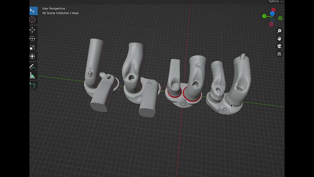 3D Scan of cylinder head molds, of Nissan P79, Volvo B20, Volvo 530 and Volvo 531.