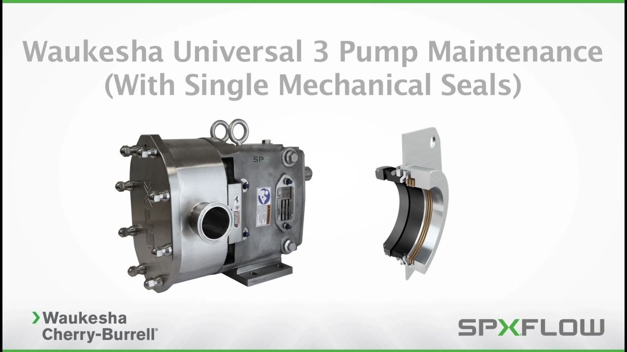 Universal 3 Series Pump Maintenance - Single Mechanical Seals - WCB