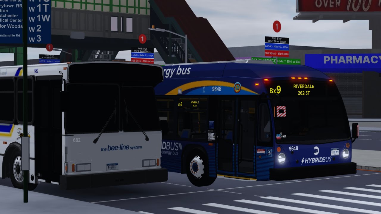 Roblox MTA| 2021 NovaBus LFS Hev #9648 Bx9 Local Bus to Riverdale-262 Street