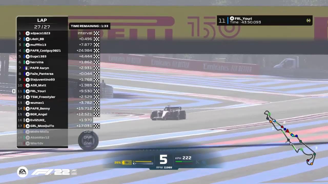 F1 22 PAFR Season 5 Round 7 France