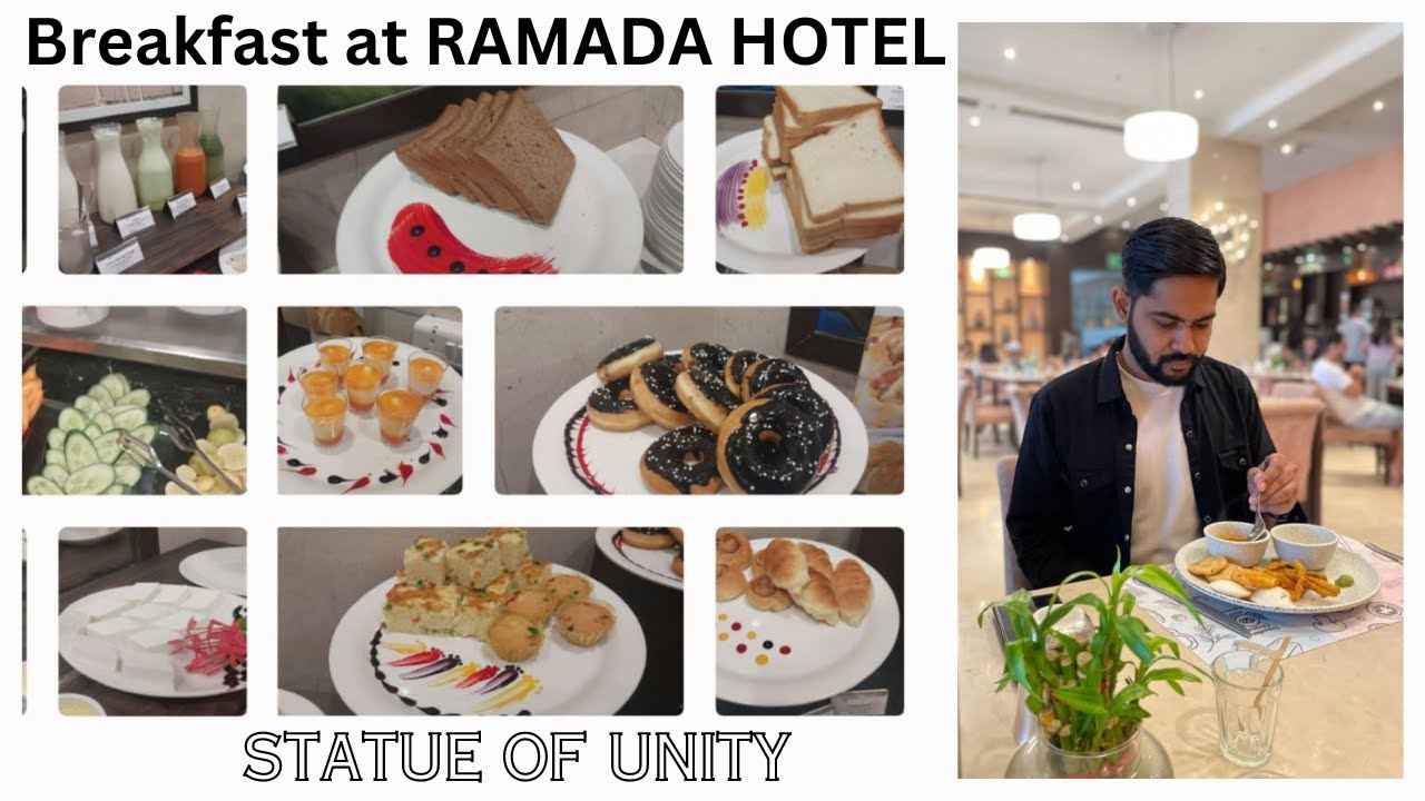 Breakfast at Hotel Ramada Statue of unity | Food Near statue of unity #SOUVLOG #explorewithdarshan
