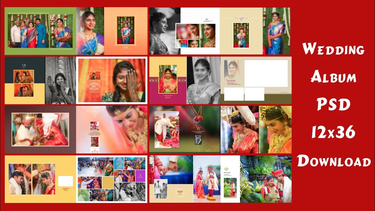 Wedding Album Design PSD Files Free Download 12x36 Size || NN PHOTOSHOP