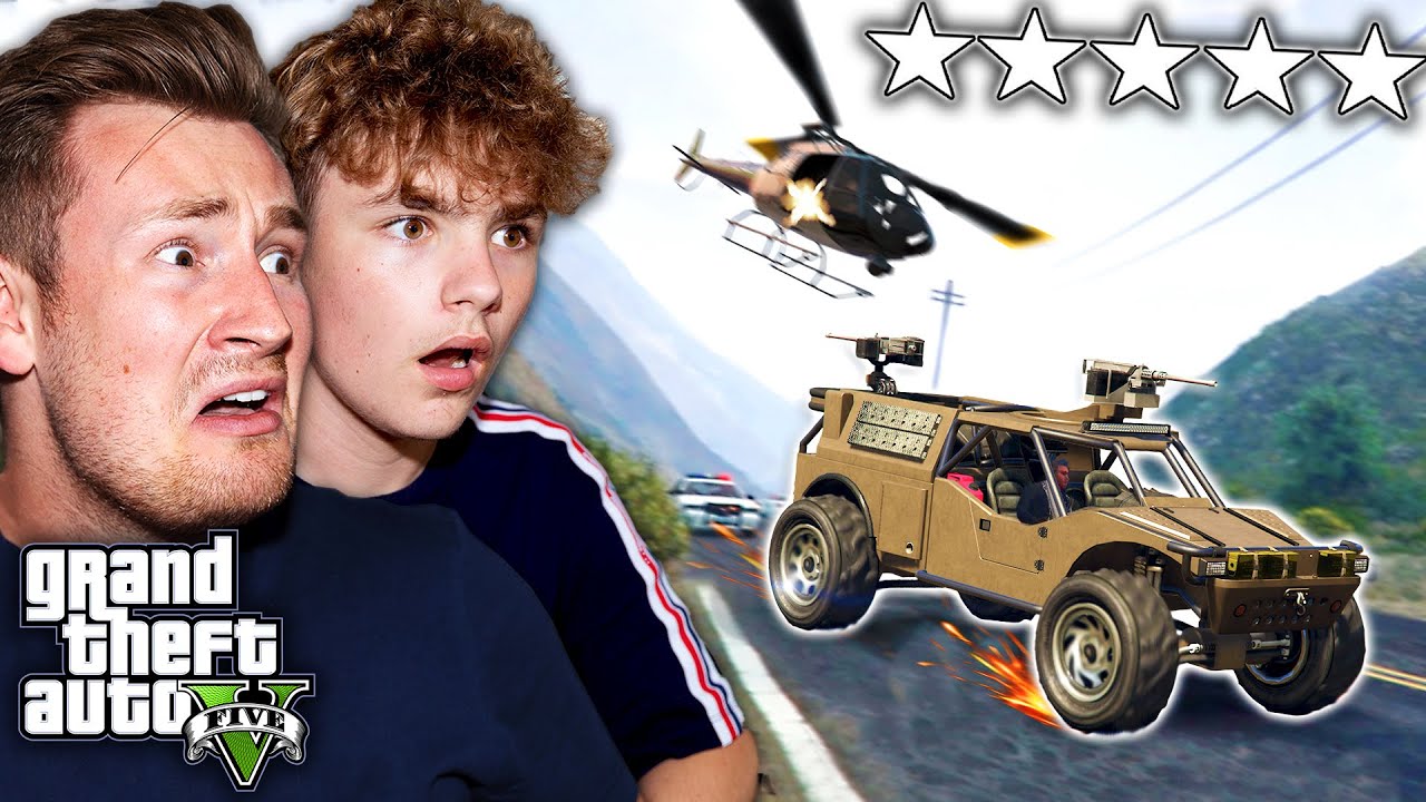 ESCAPING THE POLICE IN A STOLEN MILITARY TRUCK IN GTA 5