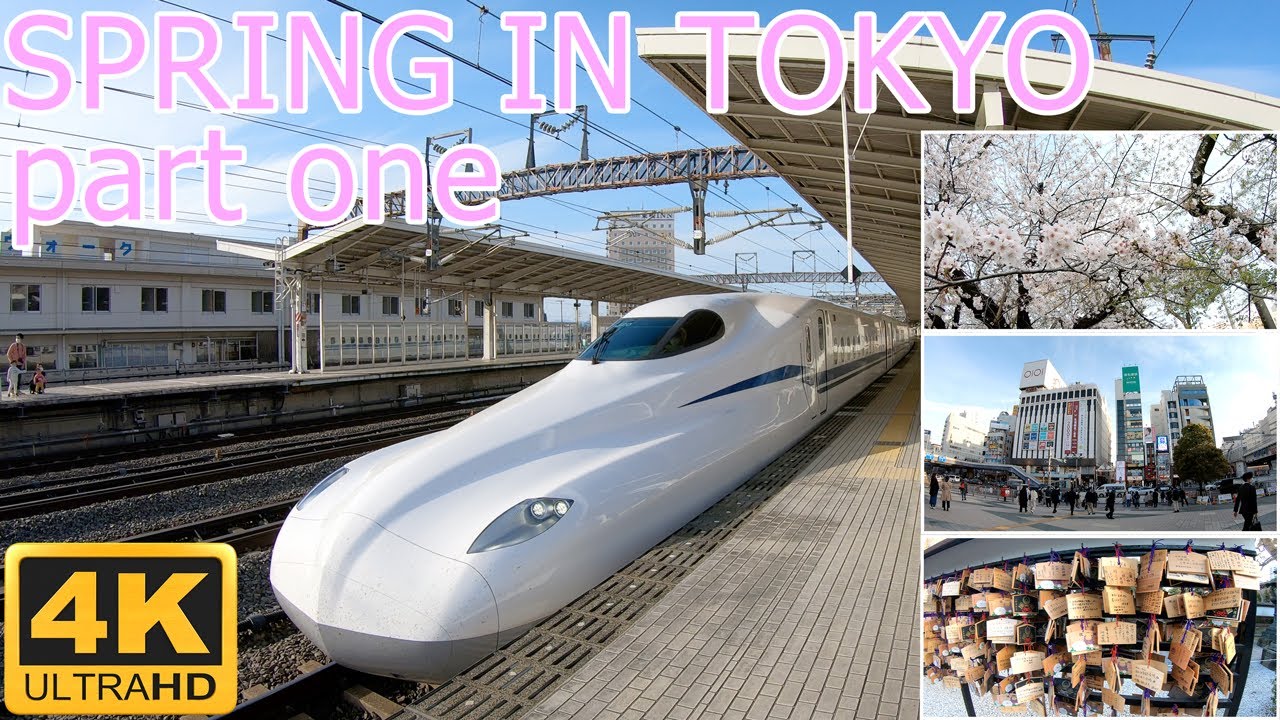 Shinkansen trip to Tokyo in Spring Japan 4K