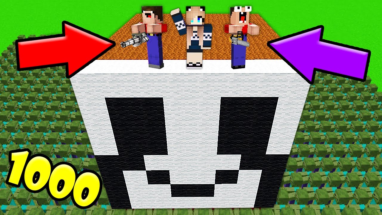 ДОМ В ГОЛОВЕ МИМИК ПРОТИВ 1000 ЗОМБИ В МАЙНКРАФТ! | Глазастая Морда Minecraft