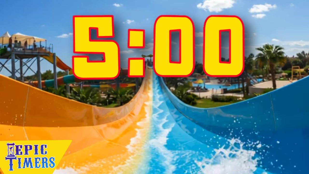 5 Minute Music Timer of Pure Summer Water Slide Madness!