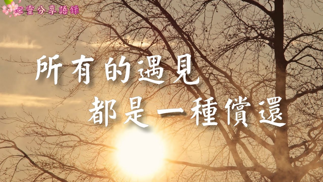 所有的遇見，都是一種償還 –––《心靈分享語錄》