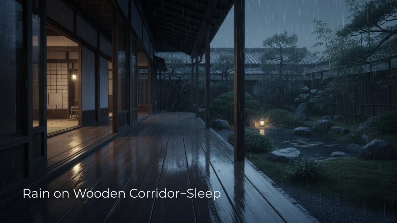 Rain on Wooden Corridor−Sleep