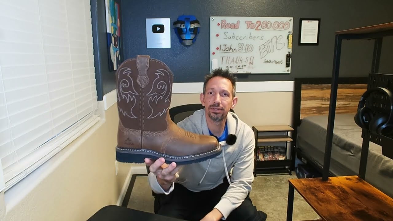 Nortiv 8 Cowboy steel toe work boot unboxing and review | Amazon product review