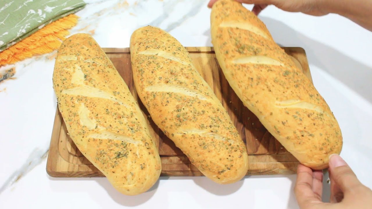 PÃO BAGUETE DE PERMESÃO E ORÉGANO DELICIOSO PARA SEU SANDUÍCHE!