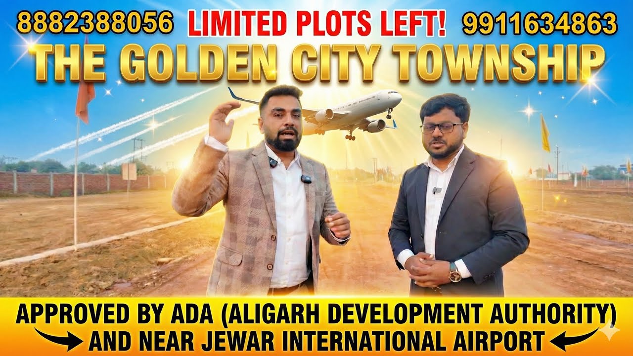 ✈️ Prime Plots Near Jewar Airport | The Golden City Township (ADA Approved)
