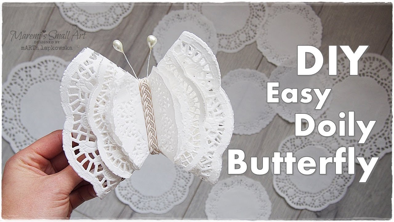 DIY Doily Butterfly Easy Budget Ornaments ♡ Maremi's Small Art ♡