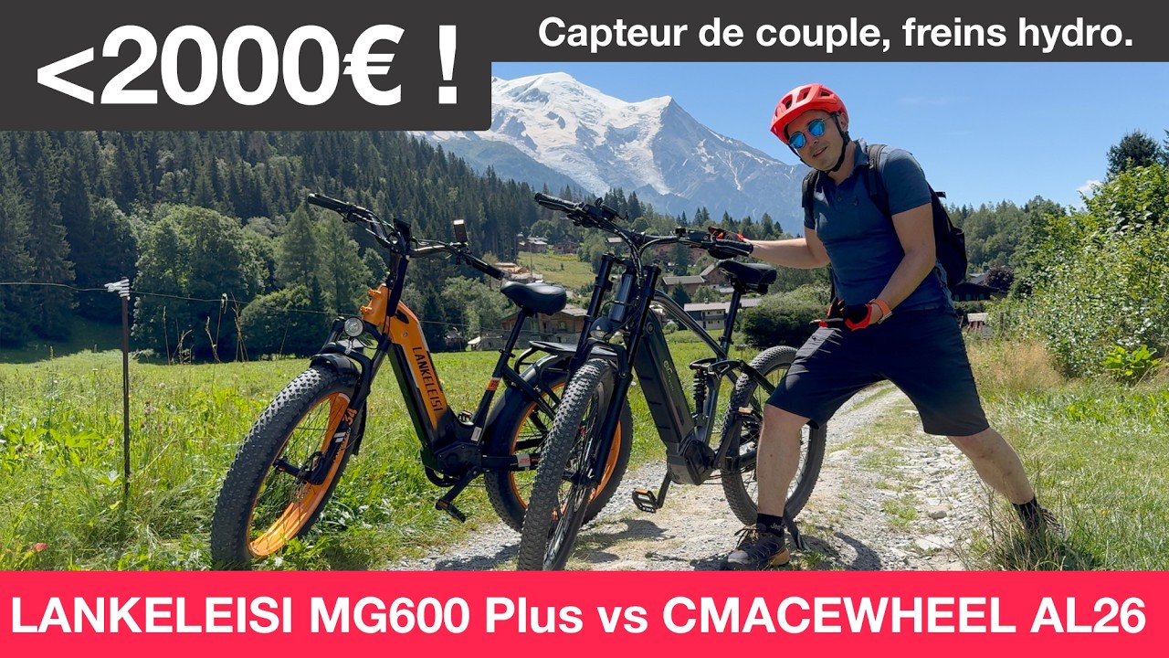 Meilleurs VTT électriques 2024 à moins de 2000€ ! Lankeleisi MG600 Plus vs CMACEWHEEL AL26
