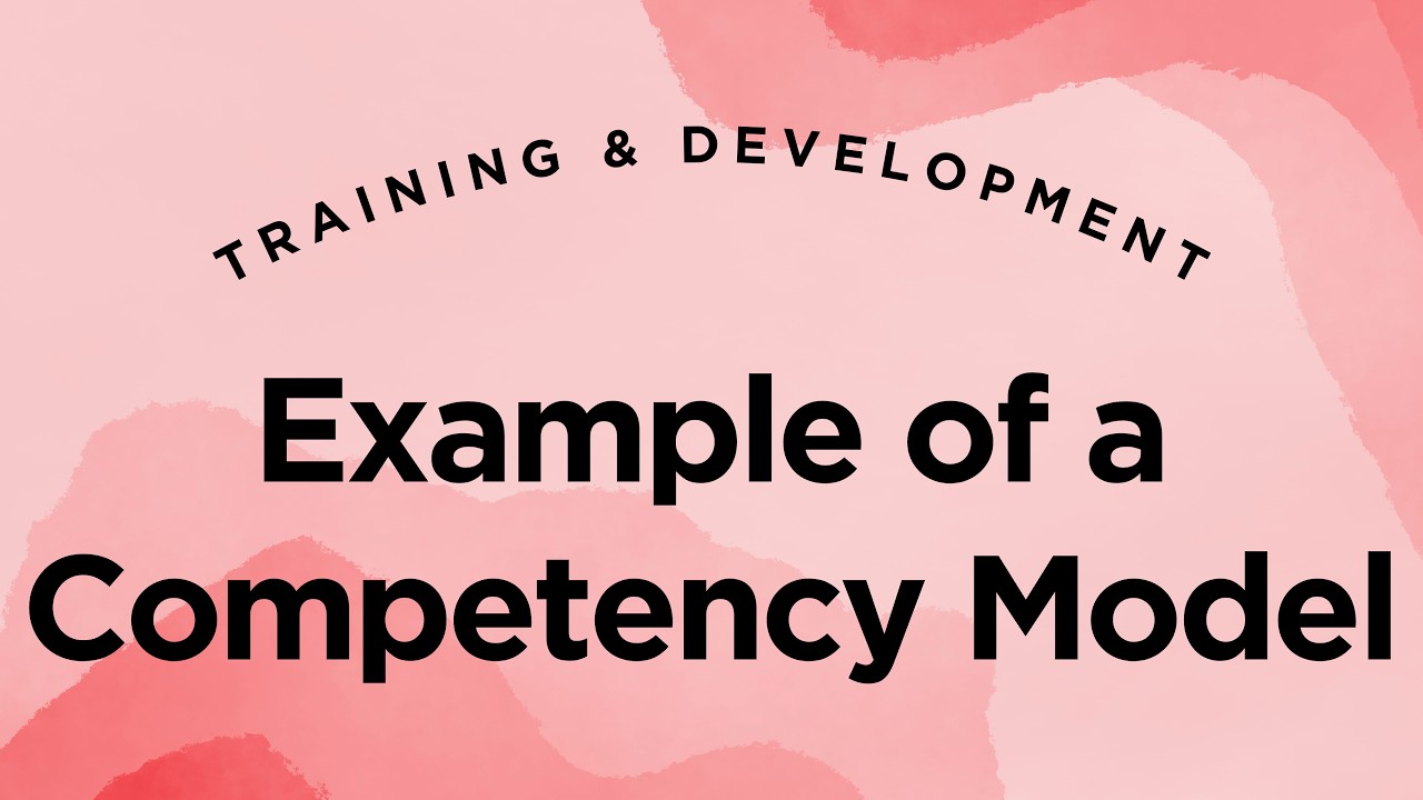 Example of a Competency Model - Training & Development Lecture 3.21