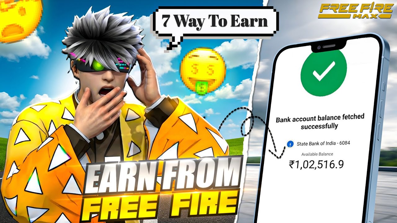 ' I Tried 7 Crazy Way to Earn Money 🤑💰 From Free Fire 🔥 How much can I Earn ?? '