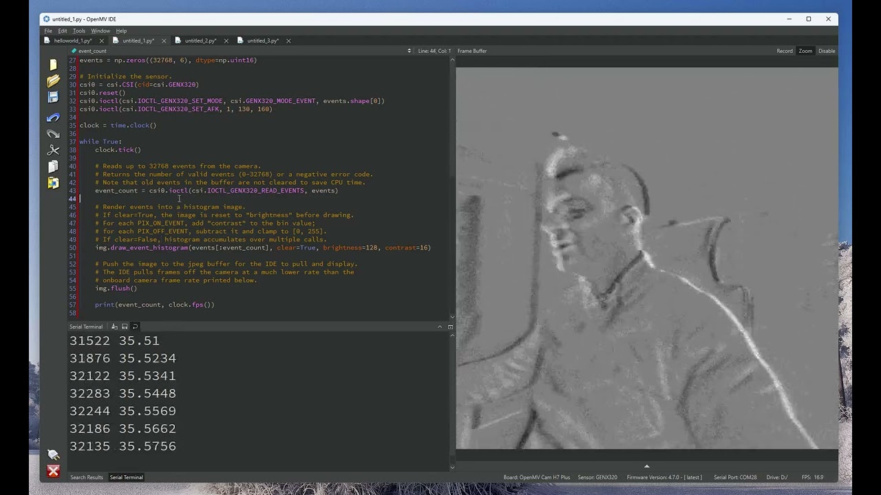 GENX320 Event Vision Mode