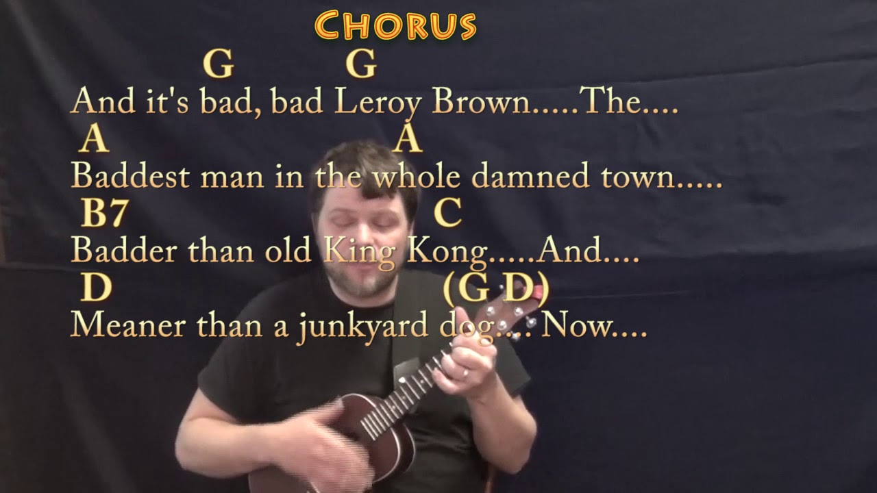 Bad Bad Leroy Brown (Jim Croce) Ukulele Cover Lesson with Chords/Lyrics