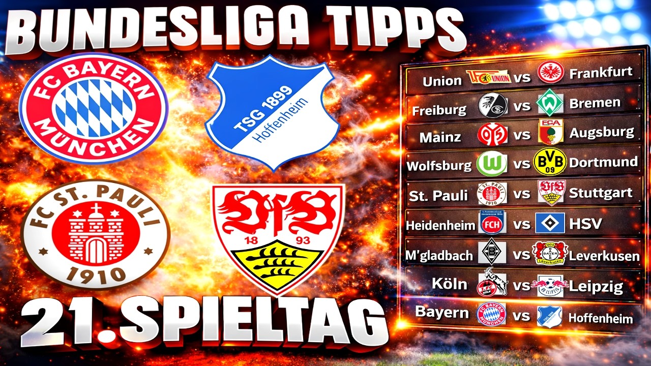 ⚽ Bundesliga Prognose | 21. Spieltag &ndash; Alle Tipps & Vorschau | 2025/26